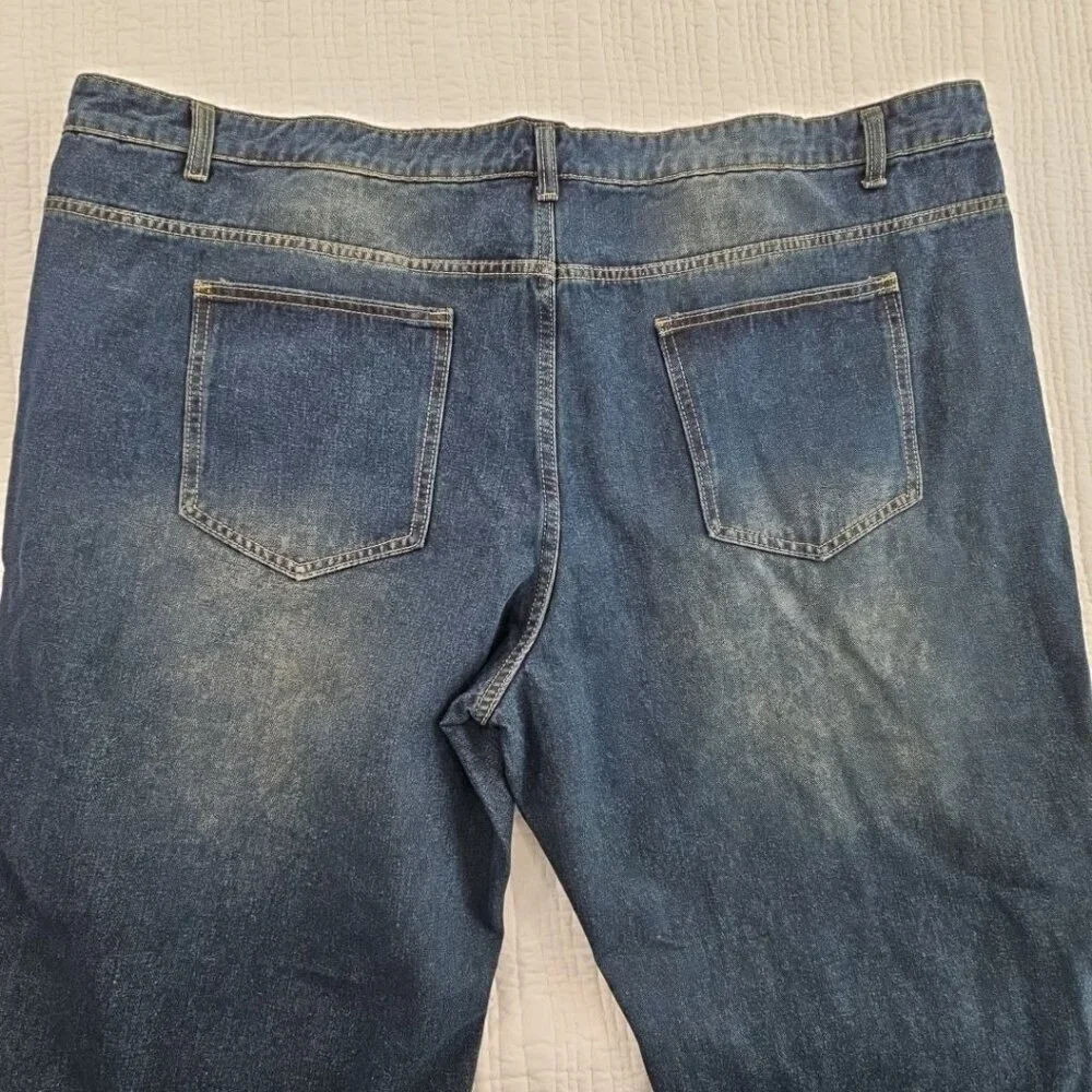 Manfinity Jeans Men's 5XL (50x31) Indigo Wash Stretch Denim EUC Comfort Workwear